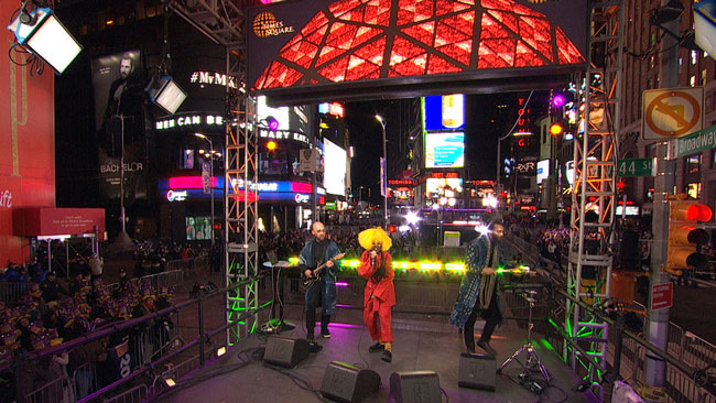 Kiss Stage at New Years Eve Times Square