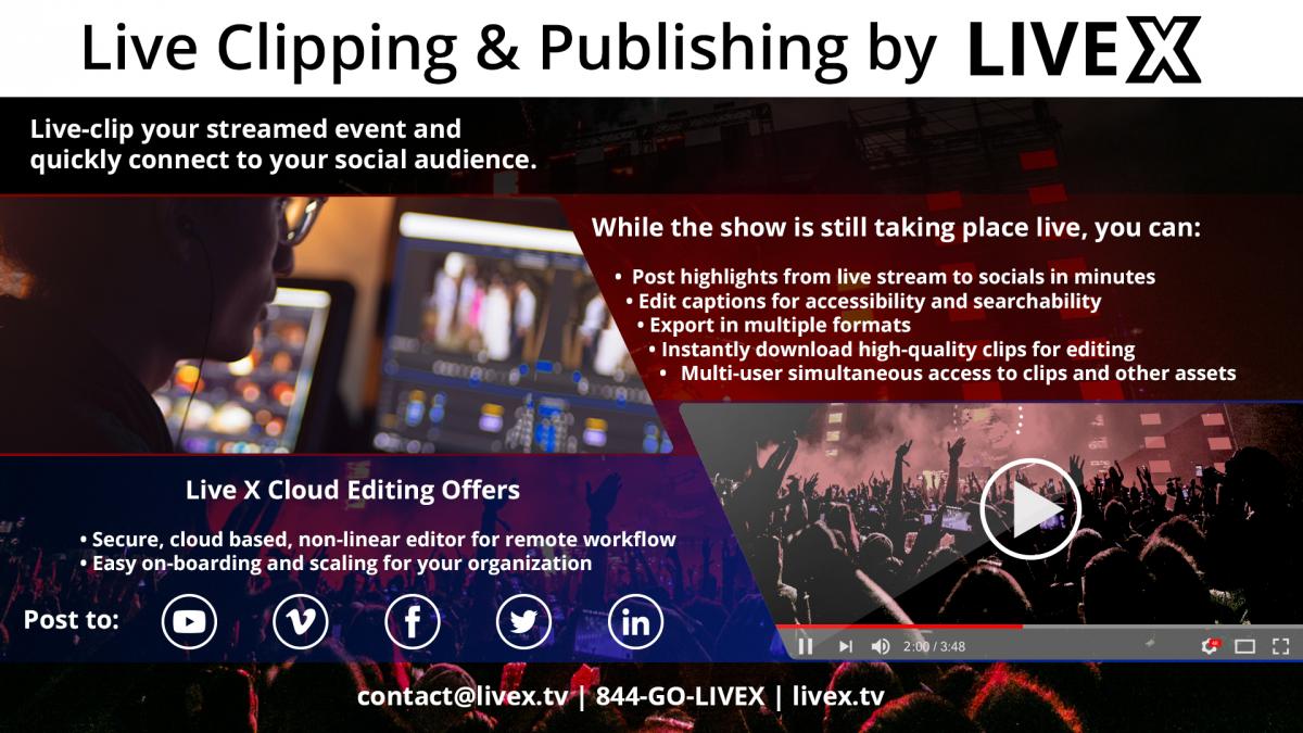 Live Clipping and Publishing by LiveX | Live X