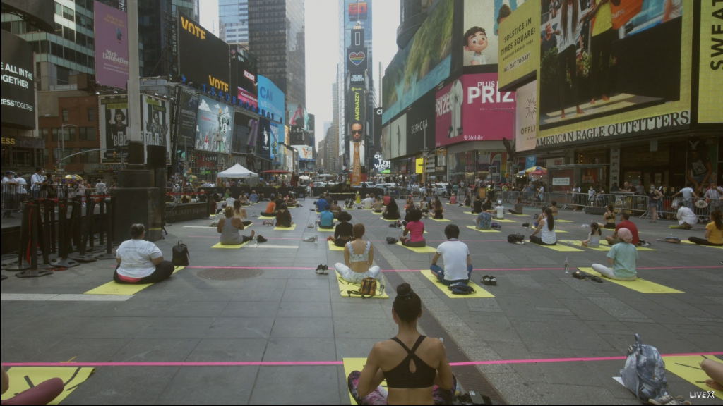 Yoga Solstice In Times Square