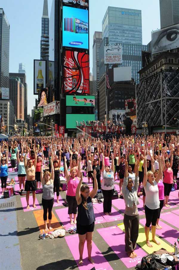 Solstice in Times Square Yoga Event Live X